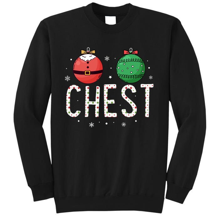 Chest Nuts Matching Funny Christmas Couples Chestnuts Chest Tall Sweatshirt