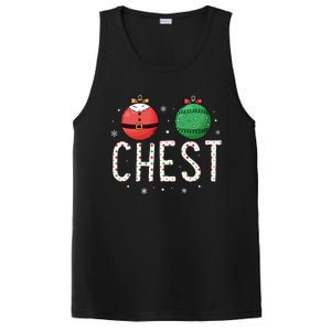 Chest Nuts Matching Funny Christmas Couples Chestnuts Chest PosiCharge Competitor Tank