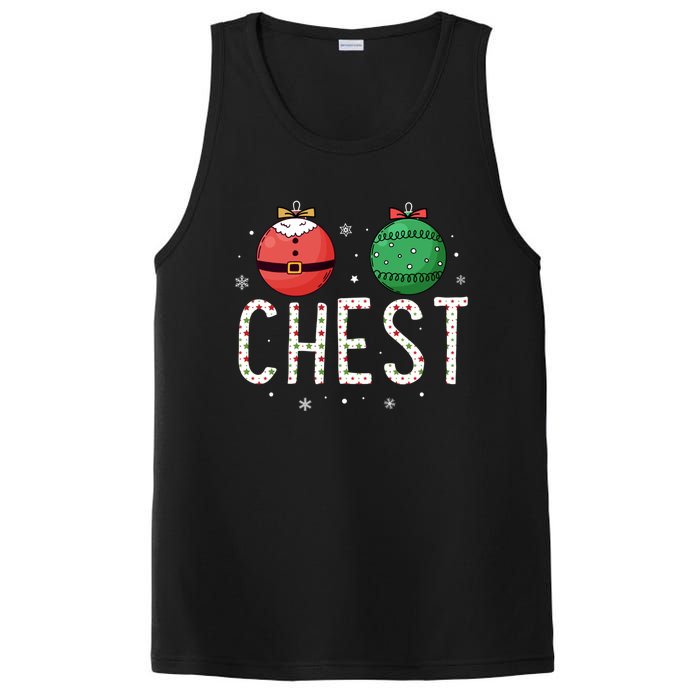 Chest Nuts Matching Funny Christmas Couples Chestnuts Chest PosiCharge Competitor Tank