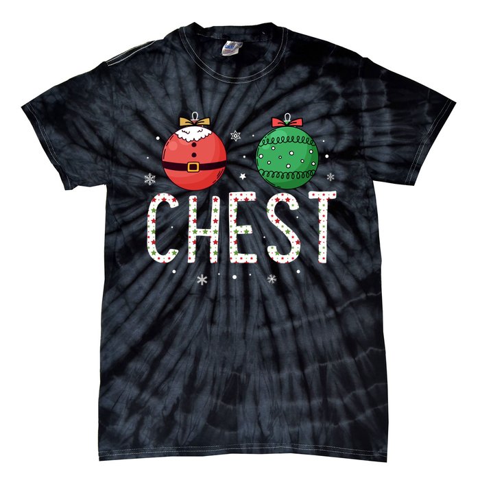 Chest Nuts Matching Funny Christmas Couples Chestnuts Chest Tie-Dye T-Shirt