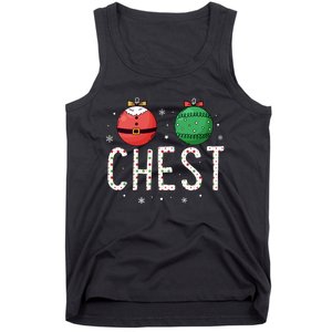 Chest Nuts Matching Funny Christmas Couples Chestnuts Chest Tank Top