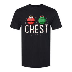 Chest Nuts Matching Funny Christmas Couples Chestnuts Chest Softstyle CVC T-Shirt