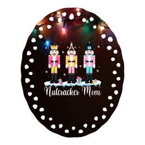 Christmas Nutcracker Mom Ballet Dance Costume Xmas Holiday Ceramic Oval Ornament