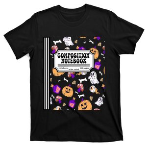 Composition Notebook Matching Halloween Costume For Teachers T-Shirt