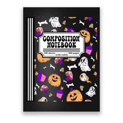 Composition Notebook Matching Halloween Costume For Teachers Poster