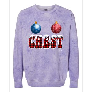 Chest Nuts Matching Chestnuts Funny Christmas Couples Nuts Cool Gift Colorblast Crewneck Sweatshirt