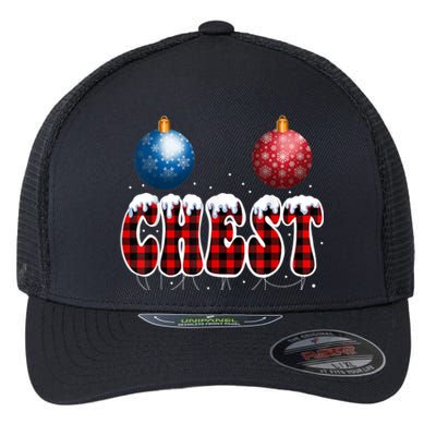 Chest Nuts Matching Chestnuts Funny Christmas Couples Nuts Cool Gift Flexfit Unipanel Trucker Cap