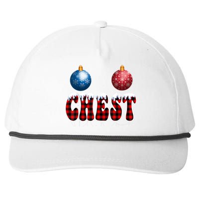 Chest Nuts Matching Chestnuts Funny Christmas Couples Nuts Cool Gift Snapback Five-Panel Rope Hat