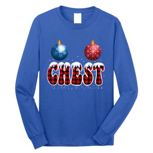 Chest Nuts Matching Chestnuts Funny Christmas Couples Nuts Cool Gift Long Sleeve Shirt