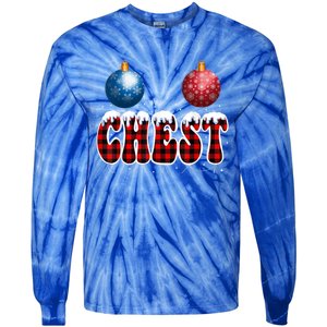 Chest Nuts Matching Chestnuts Funny Christmas Couples Nuts Cool Gift Tie-Dye Long Sleeve Shirt