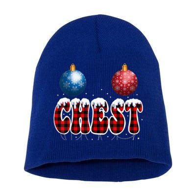 Chest Nuts Matching Chestnuts Funny Christmas Couples Nuts Cool Gift Short Acrylic Beanie