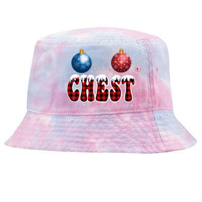 Chest Nuts Matching Chestnuts Funny Christmas Couples Nuts Cool Gift Tie-Dyed Bucket Hat