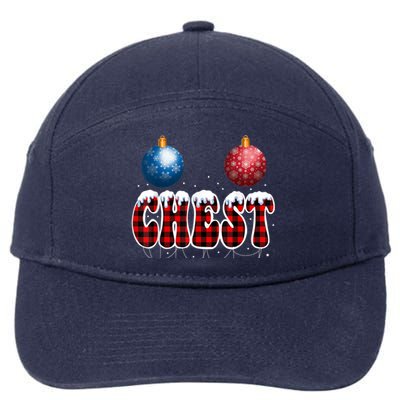 Chest Nuts Matching Chestnuts Funny Christmas Couples Nuts Cool Gift 7-Panel Snapback Hat