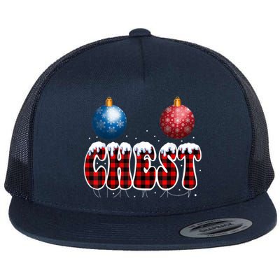 Chest Nuts Matching Chestnuts Funny Christmas Couples Nuts Cool Gift Flat Bill Trucker Hat