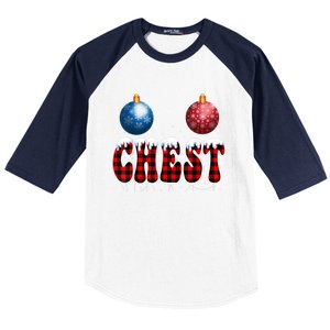 Chest Nuts Matching Chestnuts Funny Christmas Couples Nuts Cool Gift Baseball Sleeve Shirt