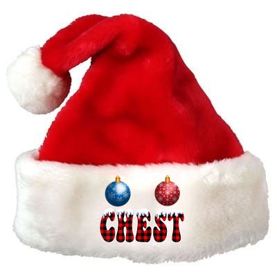 Chest Nuts Matching Chestnuts Funny Christmas Couples Nuts Cool Gift Premium Christmas Santa Hat