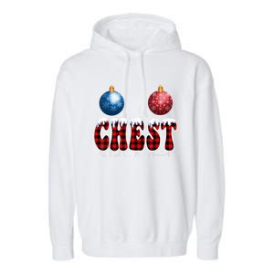 Chest Nuts Matching Chestnuts Funny Christmas Couples Nuts Cool Gift Garment-Dyed Fleece Hoodie