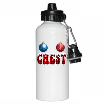 Chest Nuts Matching Chestnuts Funny Christmas Couples Nuts Cool Gift Aluminum Water Bottle