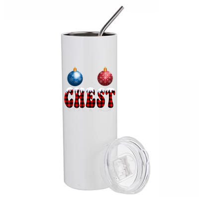 Chest Nuts Matching Chestnuts Funny Christmas Couples Nuts Cool Gift Stainless Steel Tumbler