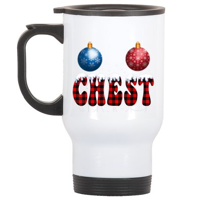 Chest Nuts Matching Chestnuts Funny Christmas Couples Nuts Cool Gift Stainless Steel Travel Mug