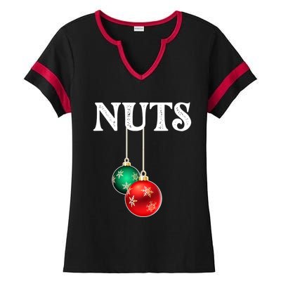 Chest Nuts Matching Chestnuts Christmas Couples Nuts Gift Ladies Halftime Notch Neck Tee