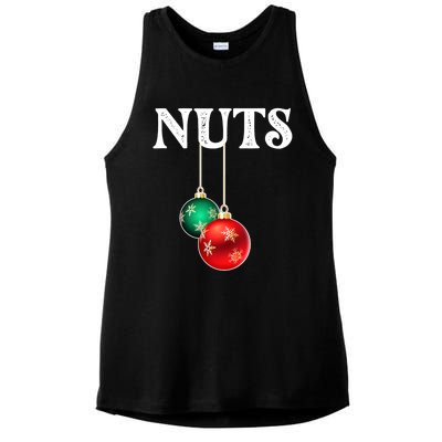 Chest Nuts Matching Chestnuts Christmas Couples Nuts Gift Ladies PosiCharge Tri-Blend Wicking Tank