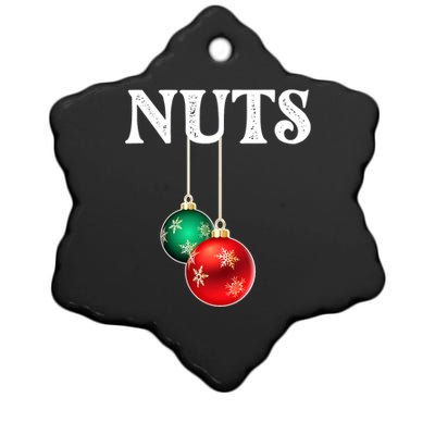 Chest Nuts Matching Chestnuts Christmas Couples Nuts Gift Ceramic Star Ornament