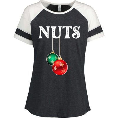 Chest Nuts Matching Chestnuts Christmas Couples Nuts Gift Enza Ladies Jersey Colorblock Tee