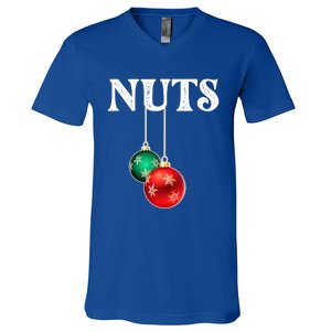 Chest Nuts Matching Chestnuts Christmas Couples Nuts Gift V-Neck T-Shirt