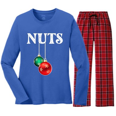 Chest Nuts Matching Chestnuts Christmas Couples Nuts Gift Women's Long Sleeve Flannel Pajama Set 