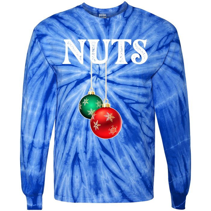 Chest Nuts Matching Chestnuts Christmas Couples Nuts Gift Tie-Dye Long Sleeve Shirt