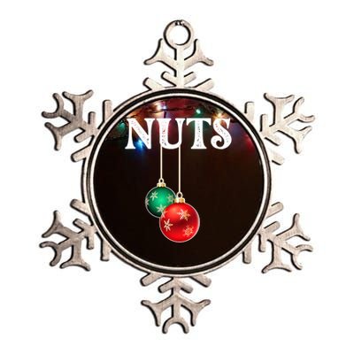 Chest Nuts Matching Chestnuts Christmas Couples Nuts Gift Metallic Star Ornament