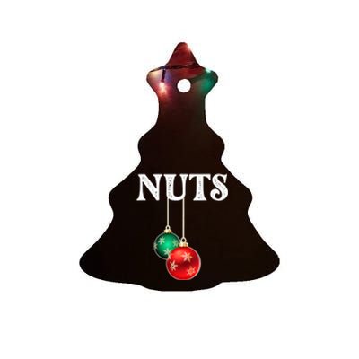 Chest Nuts Matching Chestnuts Christmas Couples Nuts Gift Ceramic Tree Ornament