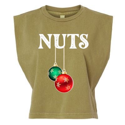 Chest Nuts Matching Chestnuts Christmas Couples Nuts Gift Garment-Dyed Women's Muscle Tee