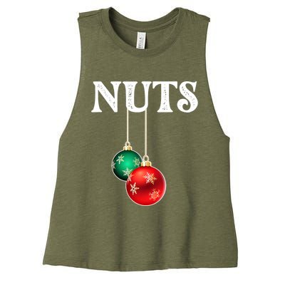 Chest Nuts Matching Chestnuts Christmas Couples Nuts Gift Women's Racerback Cropped Tank