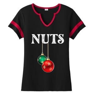 Chest Nuts Matching Chestnuts Christmas Couples Nuts Ladies Halftime Notch Neck Tee