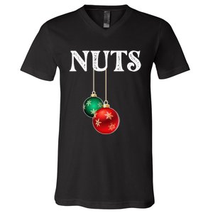 Chest Nuts Matching Chestnuts Christmas Couples Nuts V-Neck T-Shirt