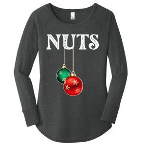 Chest Nuts Matching Chestnuts Christmas Couples Nuts Women's Perfect Tri Tunic Long Sleeve Shirt