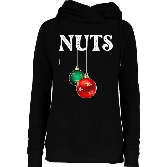 Chest Nuts Matching Chestnuts Christmas Couples Nuts Womens Funnel Neck Pullover Hood