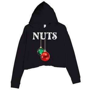 Chest Nuts Matching Chestnuts Christmas Couples Nuts Crop Fleece Hoodie