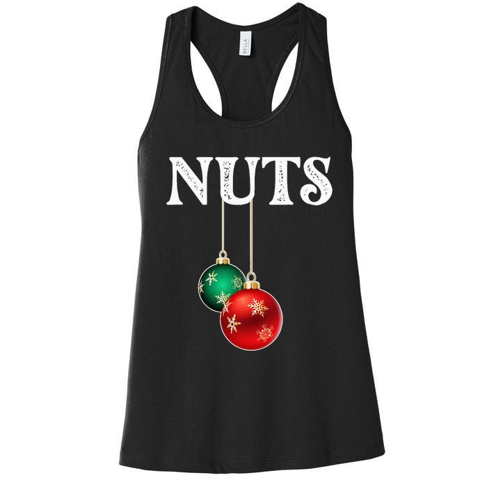 Chest Nuts Matching Chestnuts Christmas Couples Nuts Women's Racerback Tank