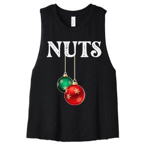 Chest Nuts Matching Chestnuts Christmas Couples Nuts Women's Racerback Cropped Tank