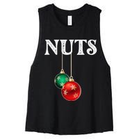 Chest Nuts Matching Chestnuts Christmas Couples Nuts Women's Racerback Cropped Tank