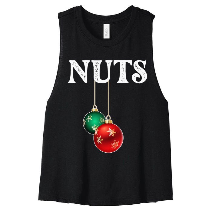 Chest Nuts Matching Chestnuts Christmas Couples Nuts Women's Racerback Cropped Tank