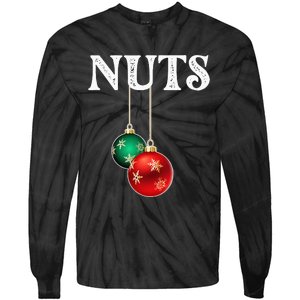 Chest Nuts Matching Chestnuts Christmas Couples Nuts Tie-Dye Long Sleeve Shirt