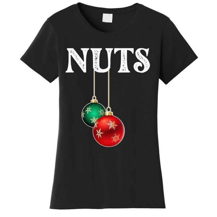 Chest Nuts Matching Chestnuts Christmas Couples Nuts Women's T-Shirt