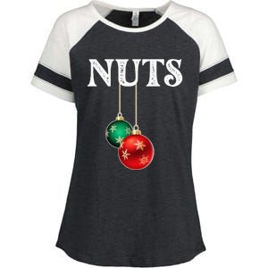 Chest Nuts Matching Chestnuts Christmas Couples Nuts Enza Ladies Jersey Colorblock Tee