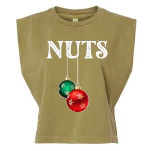 Chest Nuts Matching Chestnuts Christmas Couples Nuts Garment-Dyed Women's Muscle Tee