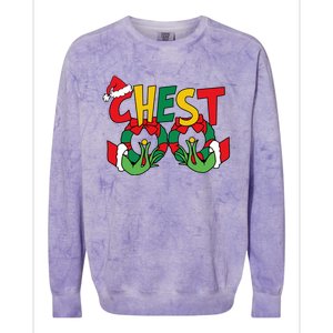 Chest Nuts Matching Chestnuts Funny Christmas Couples Nuts Gift Colorblast Crewneck Sweatshirt