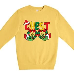 Chest Nuts Matching Chestnuts Funny Christmas Couples Nuts Gift Premium Crewneck Sweatshirt